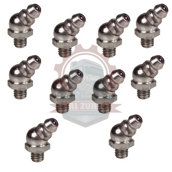 Grease Nipple 45 Degree (1/4, 1/8, 6, 8, 10, 12, 14, 16 mm)