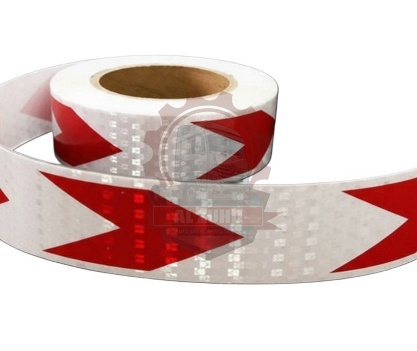 Sticker Roll 10cm x 25mtr White & Red