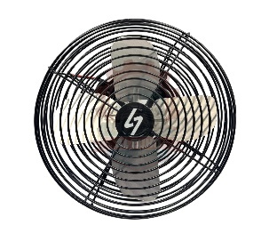 Auto Fan 8" H/D Metal Black 12V