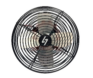 Auto Fan 8" H/D Metal Black 24V
