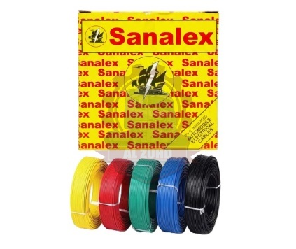 Auto Wire 14mm Sanalex - Black, Red, Yellow, Blue, Green