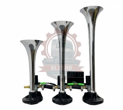 Air Horn 3Pipe Musical Chrome 24V