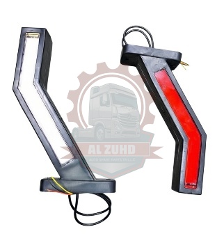 Long Indicator 'L' Type White|Red 12/24V