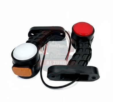 Long Indicator Round Type White/Red 12/24V