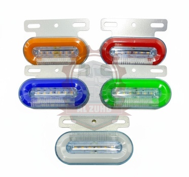 Marker Lamp Oval Small Yellow, Red, Blue, Green, Clear 12/24V