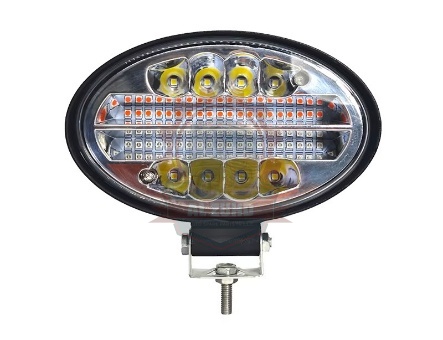 Fog Lamp Led Oval Red&Blue W/Flash 12/24V