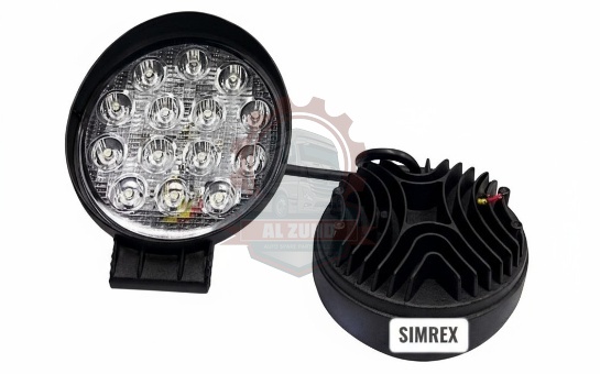 Work Lamp Round 14Led Clear 12/80V