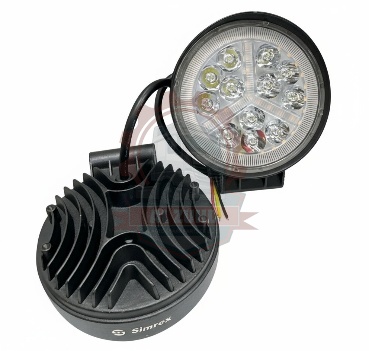 Work Lamp Round Clear 12Led Yellow Flash