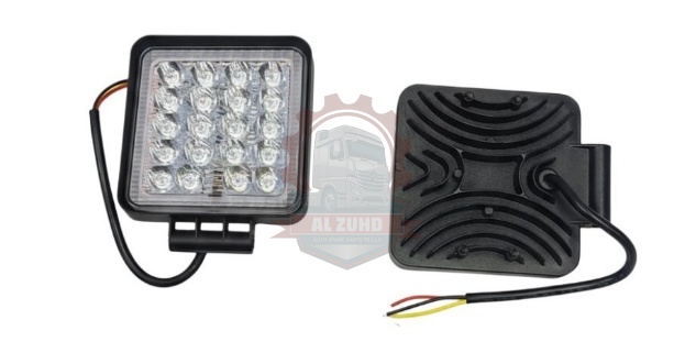 Work Lamp Sqr Clear 20Smd Red Flash 12-80V