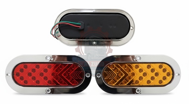 Tail Lamp Led Flowing Amber, Red 12/24V